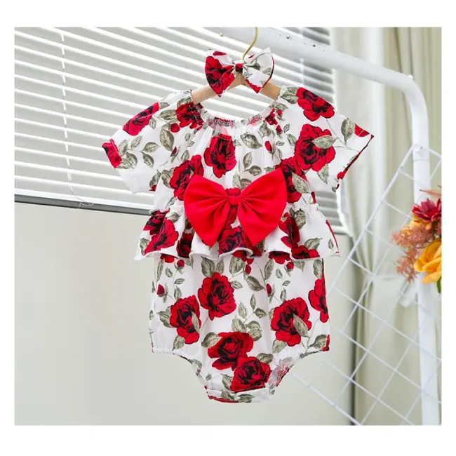 Body cu volanase pentru fetite - Roses MDGBA153