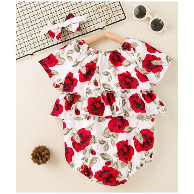 Body cu volanase pentru fetite - Roses MDGBA153
