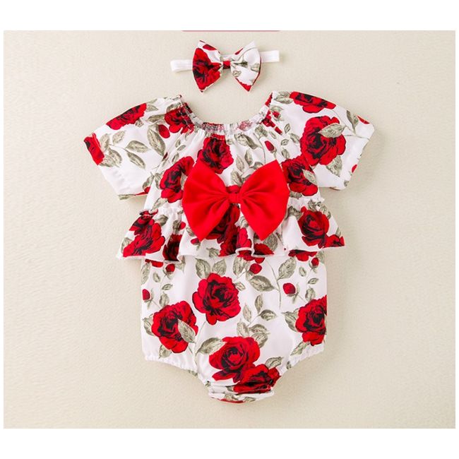 Body cu volanase pentru fetite - Roses MDGBA153