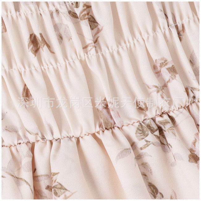 Body roz banan cu fustita cu volanase pentru fetite MBNew221-de2