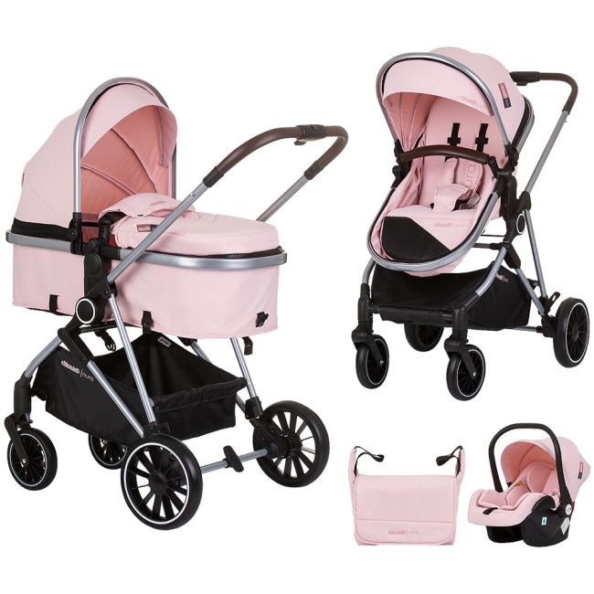Carucior chipolino aura 3 in 1 flamingo hubst-kkaur02405fl