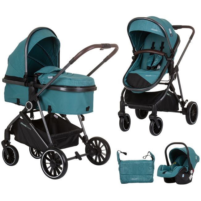 Carucior chipolino aura 3 in 1 teal hubst-kkaur02404tl