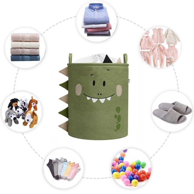 Cos Pliabil Pentru Depozitare Jucarii cu Snur pentru Inchidere, PREMIUM XL, 63 l, Impermeabil, SIPO, Dino EKDXB06