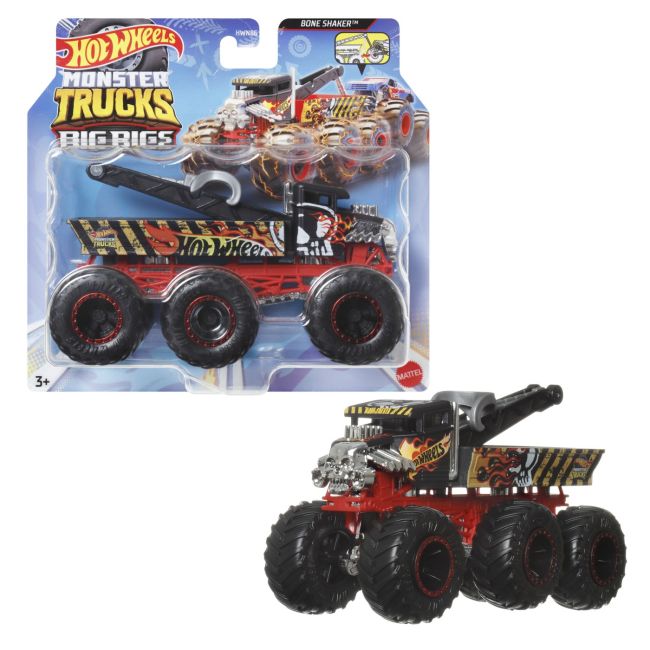 HOT WHEELS MONSTER TRUCK BIG RIGS MASINUTA METALICA CU 6 ROTI BONE SHAKER SCARA 1:64 VIVMTHWN86_HWN89
