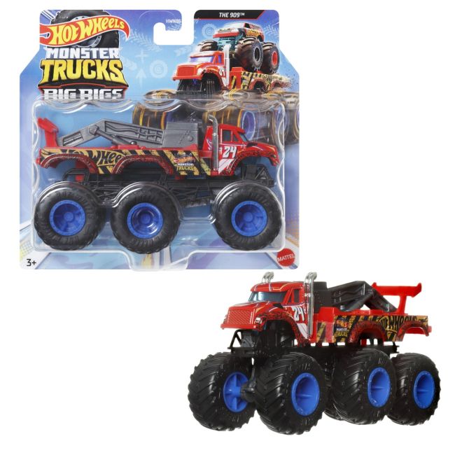 HOT WHEELS MONSTER TRUCK BIG RIGS MASINUTA METALICA CU 6 ROTI THE 909 SCARA 1:64 VIVMTHWN86_HWN90