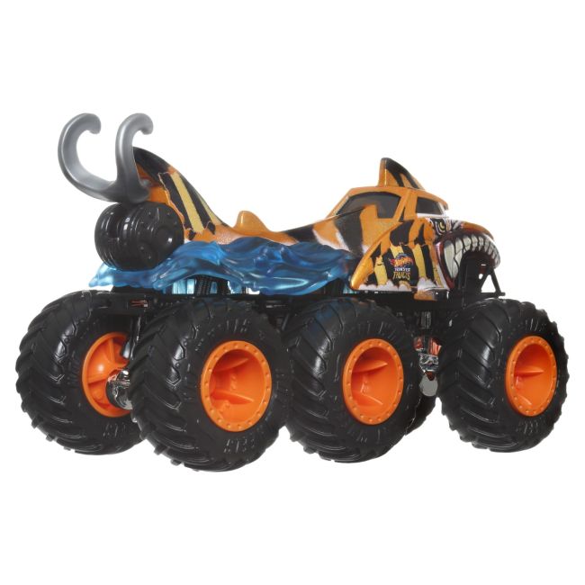 HOT WHEELS MONSTER TRUCK BIG RIGS MASINUTA METALICA CU 6 ROTI TIGER SHARK SCARA 1:64 VIVMTHWN86_HWN88
