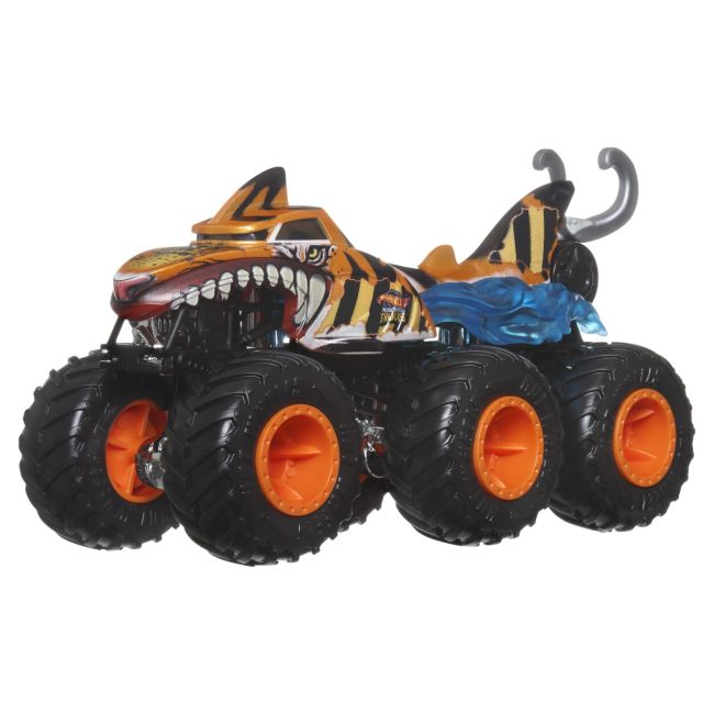 HOT WHEELS MONSTER TRUCK BIG RIGS MASINUTA METALICA CU 6 ROTI TIGER SHARK SCARA 1:64 VIVMTHWN86_HWN88