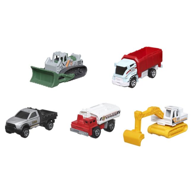 MATCHBOX SET 5 MASINUTE METALICE MBX CONSTRUCTION III SCARA 1:64 VIVMTC1817_HVT77