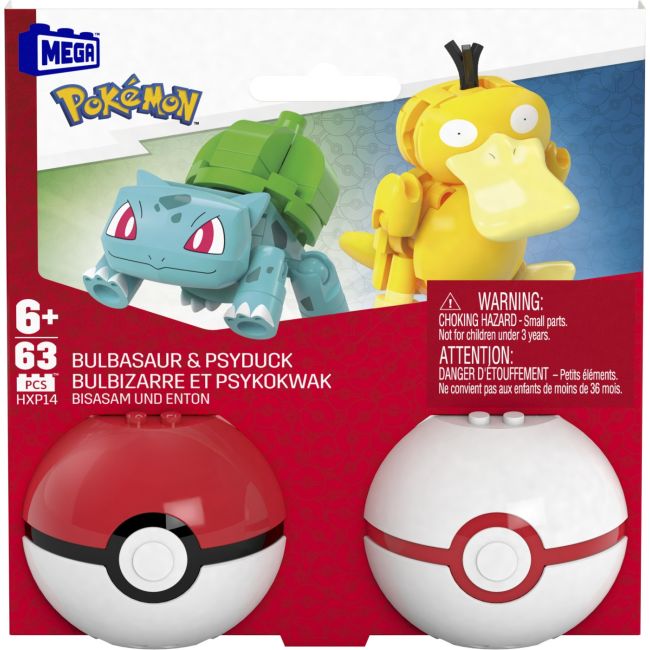 POKEMON MEGA SET DOUA BILE BULBASAUR SI PSYDUCK 40 PIESE VIVMTHXP11_HXP14