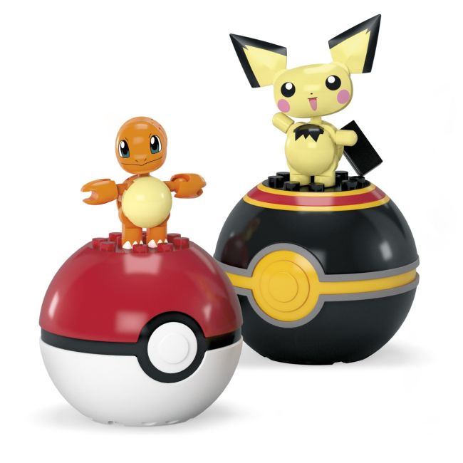 POKEMON MEGA SET DOUA BILE CHARMANDER SI PICHU 40 PIESE VIVMTHXP11_HXP13