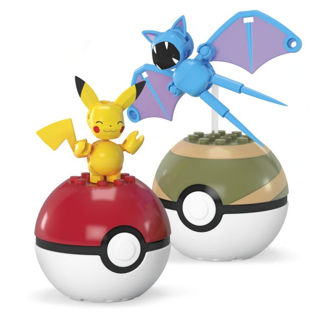 POKEMON MEGA SET DOUA BILE PIKACHU SI ZUBAT 40 PIESE VIVMTHXP11_HXP12