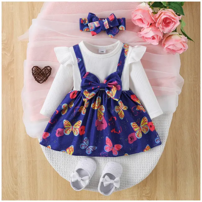 Sarafan cu maneca lunga - Little butterfly MBNew179-de2