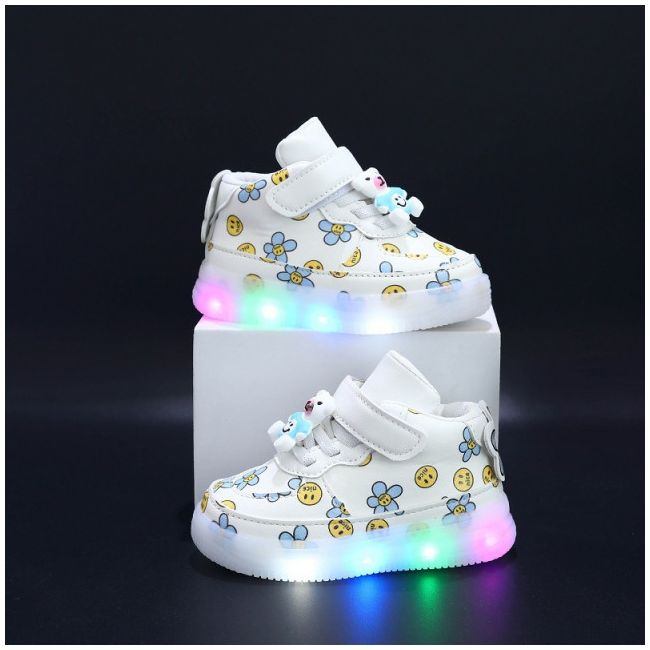 Adidasi albi cu luminite - Nice AD706-1-c