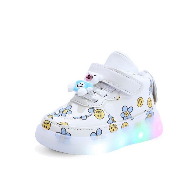 Adidasi albi cu luminite - Nice AD706-1-c