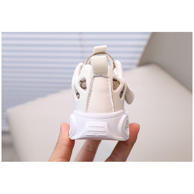 Adidasi crem cu alb cu luminite ADG-58-2-c