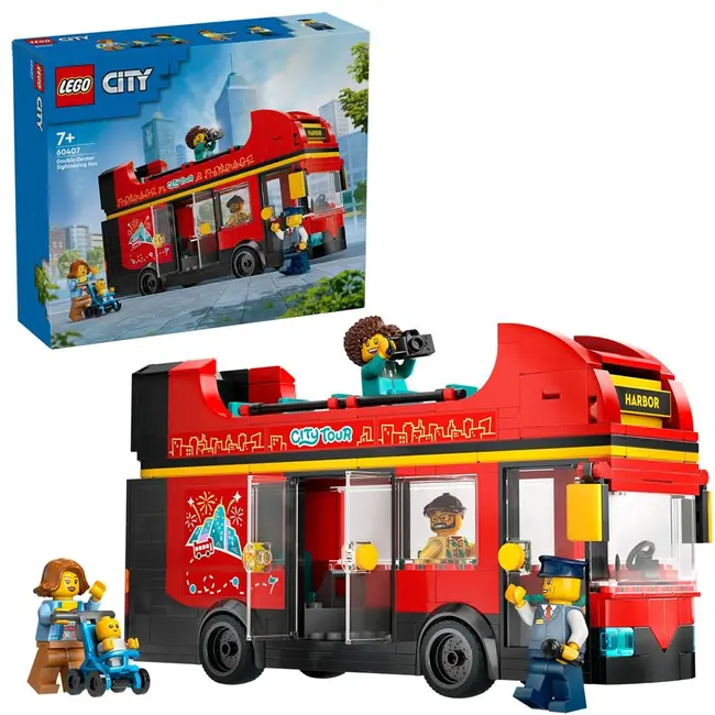 LEGO CITY AUTOBUZ TURISTIC ROSU CU ETAJ 60407 VIVLEGO60407