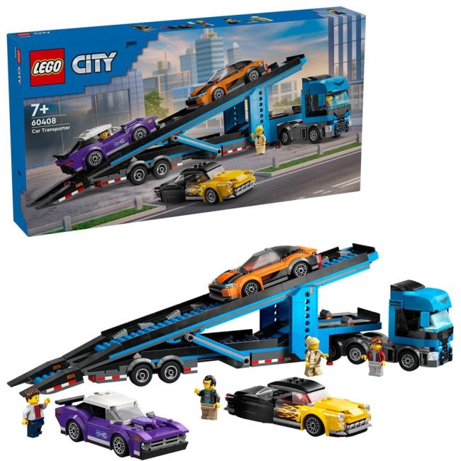 LEGO CITY CAMION TRANSPORTOR DE MASINI SPORT 60408 VIVLEGO60408
