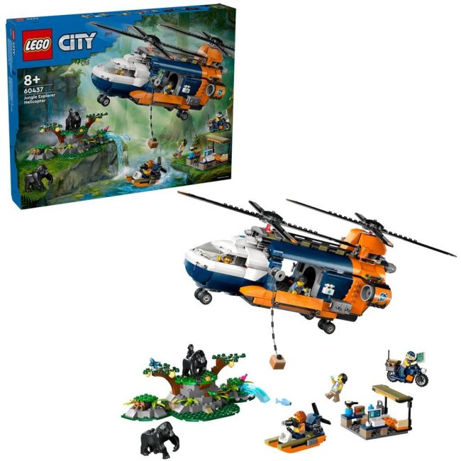 LEGO CITY ELICOPTERUL UNUI EXPLORATOR AL JUNGLEI LA TABARA DE BAZA 60437 VIVLEGO60437