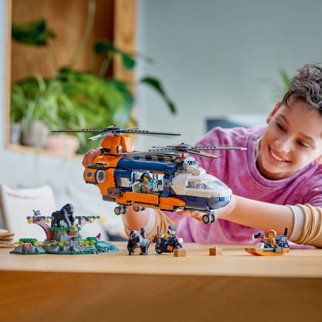 LEGO CITY ELICOPTERUL UNUI EXPLORATOR AL JUNGLEI LA TABARA DE BAZA 60437 VIVLEGO60437