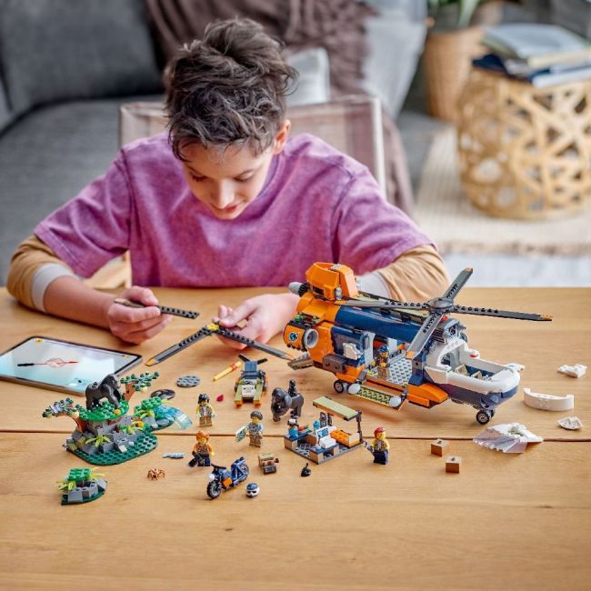 LEGO CITY ELICOPTERUL UNUI EXPLORATOR AL JUNGLEI LA TABARA DE BAZA 60437 VIVLEGO60437