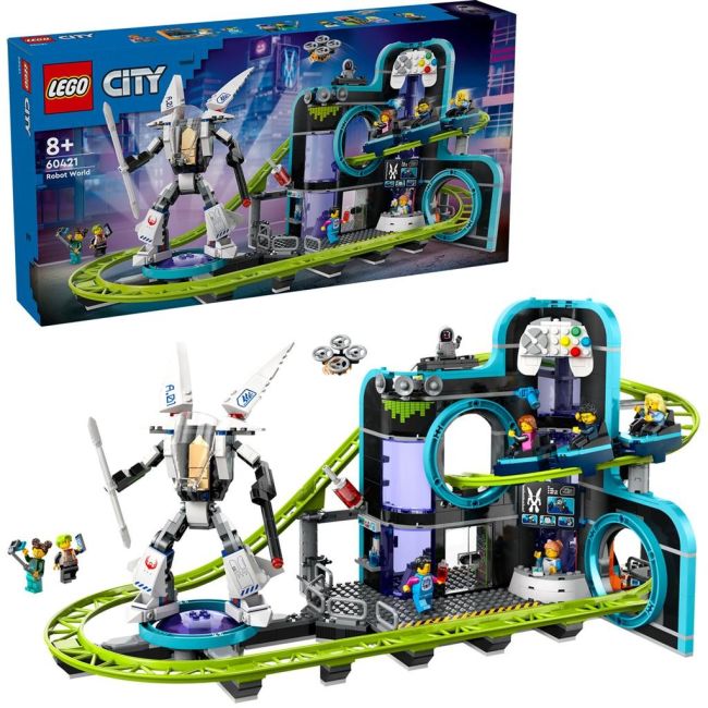 LEGO CITY PARC CU ROLLER-COASTER LUMEA ROBOTILOR 60421 VIVLEGO60421