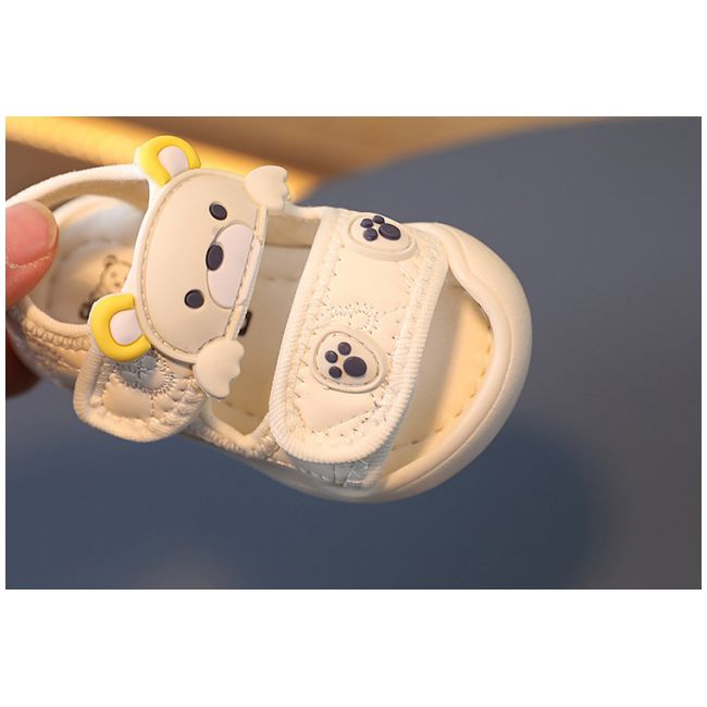 Sandalute ivoire pentru baietei - Ursulet MB15-M03-2-s1