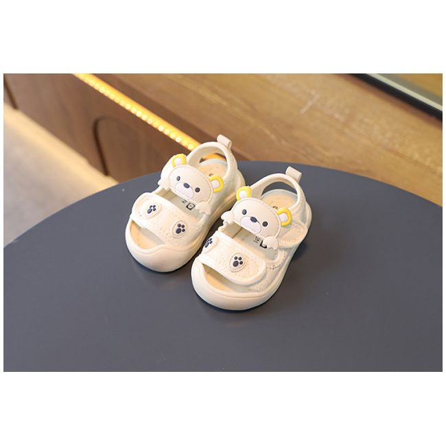 Sandalute ivoire pentru baietei - Ursulet MB15-M03-2-s1