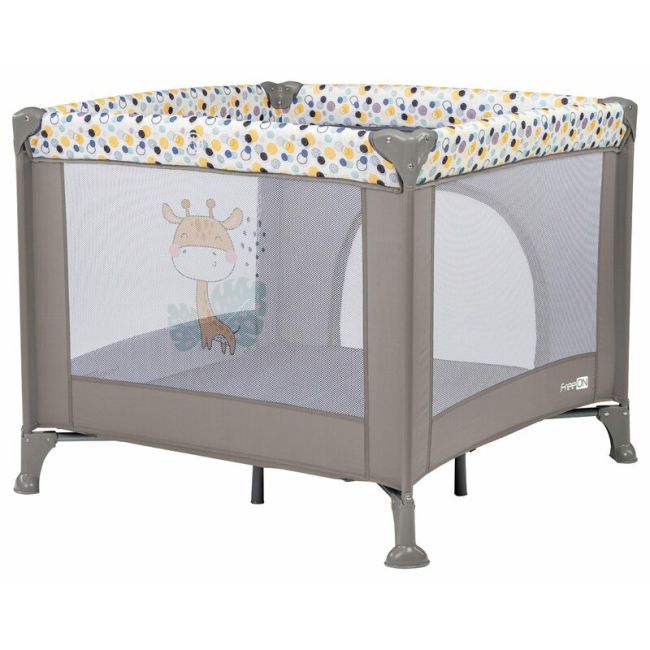 Tarc de joaca, FreeON, Patrat, Pliabil, Intrare cu fermoar, Laterale din plasa, 93x93x87 cm, Pana la 15 kg, 6 luni+, Gri BYN80883