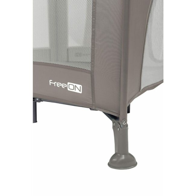 Tarc de joaca, FreeON, Patrat, Pliabil, Intrare cu fermoar, Laterale din plasa, 93x93x87 cm, Pana la 15 kg, 6 luni+, Gri BYN80883