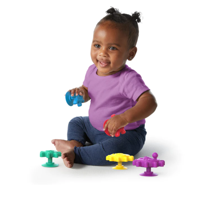Baby einsten - set jucarii senzoriale ventuzele vesele bbb12488