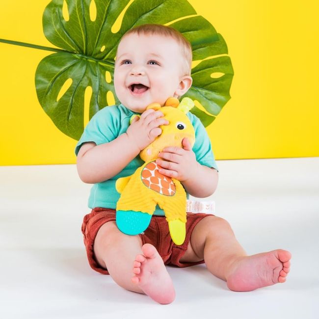 Bright starts - jucarie de dentitie din plus pentru bebelusi girafa bbb12348