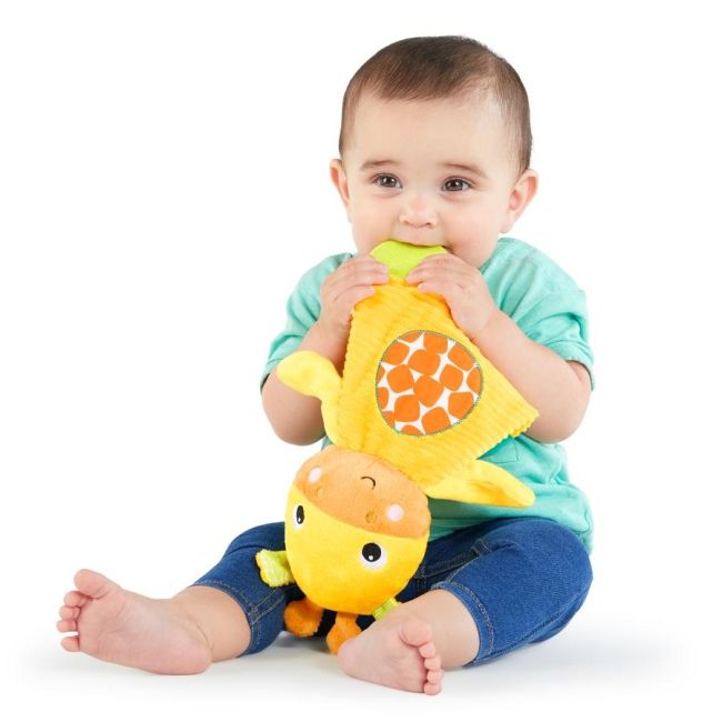 Bright starts - jucarie de dentitie din plus pentru bebelusi girafa bbb12348