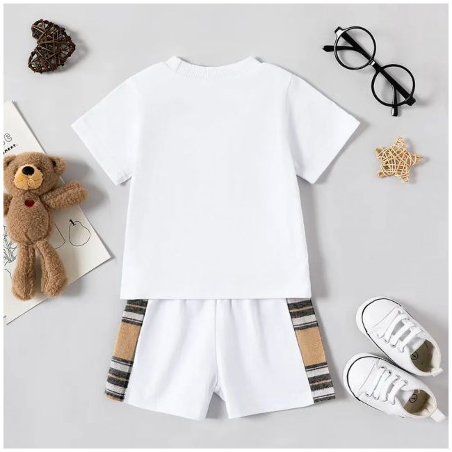 Compleu alb pentru baietei - Teddy bear ADNew233-R1