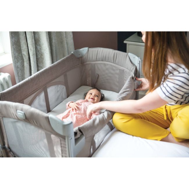 Joie - patut pliant pentru cosleeping kubbie foggy gray bbbp1807eafgy000