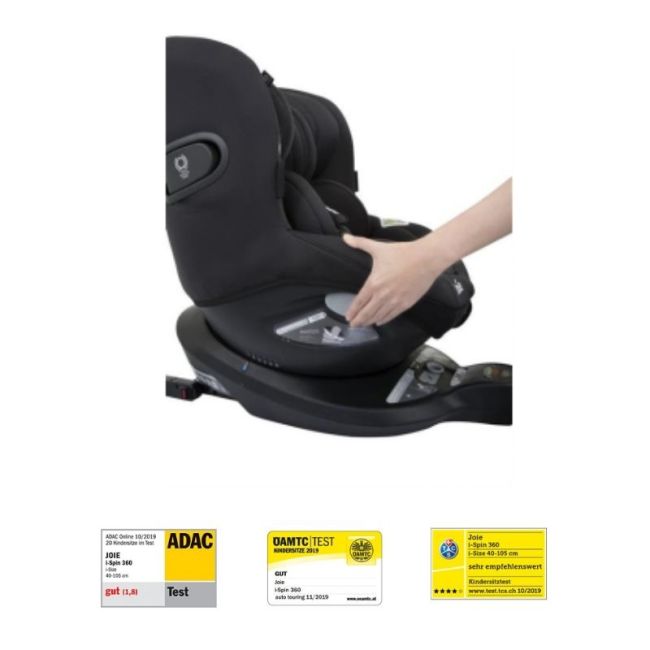 Joie - scaun auto i-spin 360° coal, 40-105 cm, testat adac si certificat r129 bbbc1801kacol000