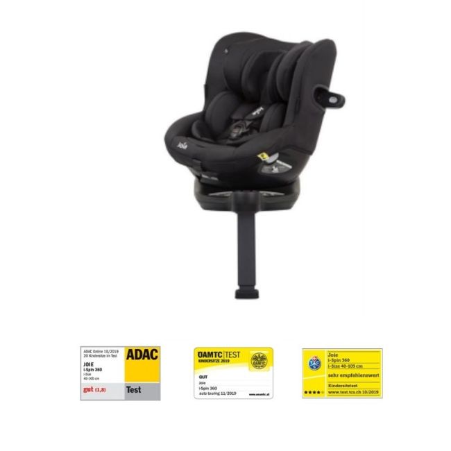 Joie - scaun auto i-spin 360° coal, 40-105 cm, testat adac si certificat r129 bbbc1801kacol000