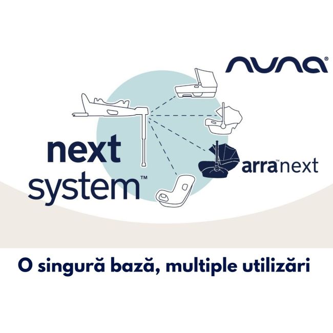 Nuna - scoica auto i-size arra next caviar, 40-85 cm, testata adac bbbcs11306cvrgl