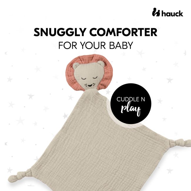 Paturica somn si joaca din Bumbac Organic, 25x25 cm, Hauck,  Lion Beige EKDhk71128