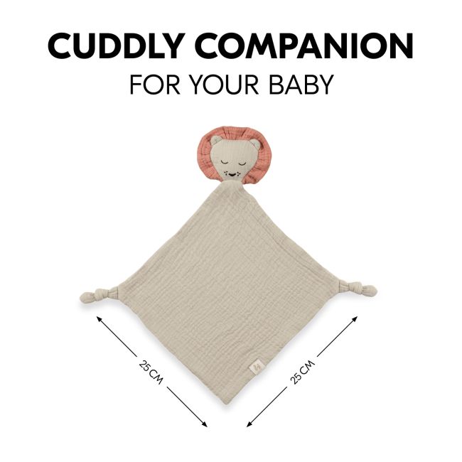 Paturica somn si joaca din Bumbac Organic, 25x25 cm, Hauck,  Lion Beige EKDhk71128