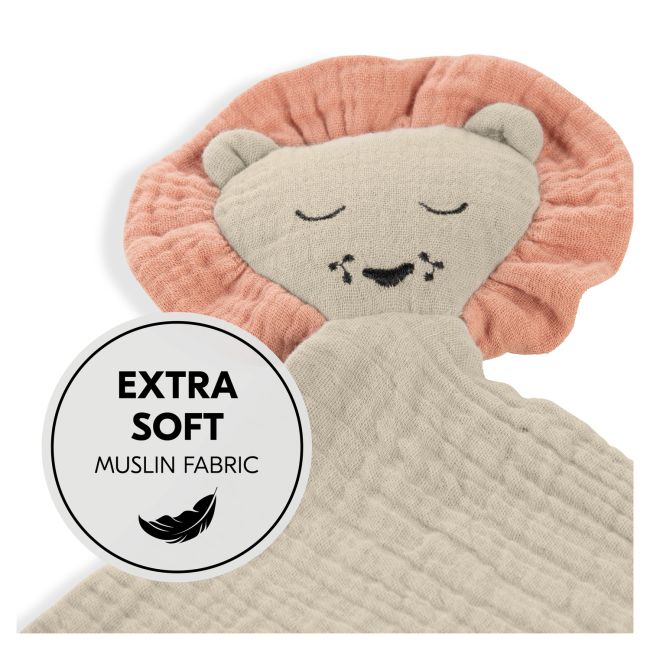 Paturica somn si joaca din Bumbac Organic, 25x25 cm, Hauck,  Lion Beige EKDhk71128