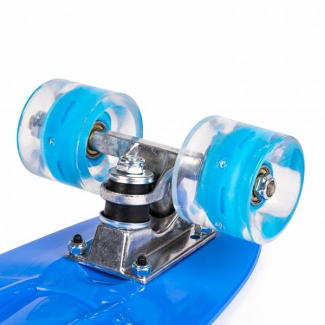 Penny board pentru copii cu lumini led - albastru edeedig-193
