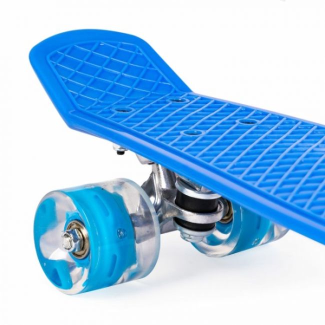 Penny board pentru copii cu lumini led - albastru edeedig-193