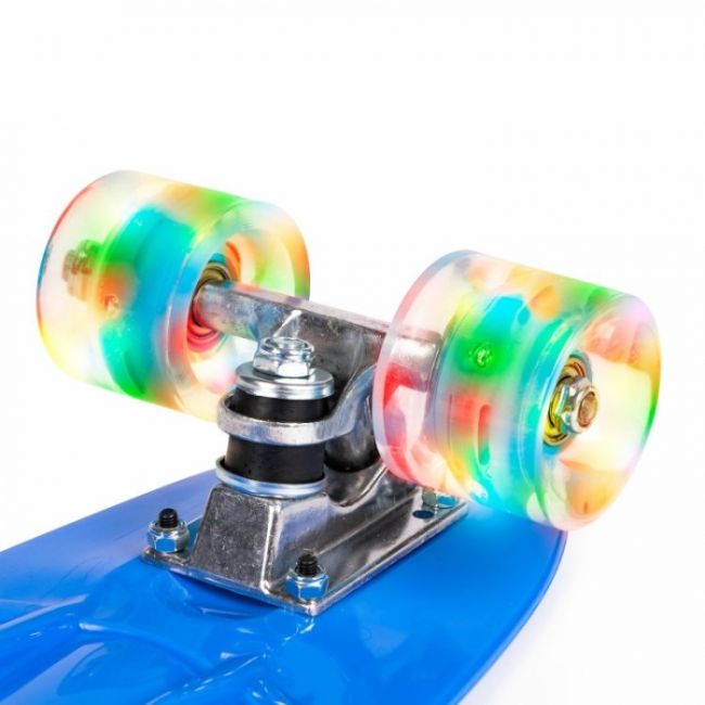 Penny board pentru copii cu lumini led - albastru edeedig-193