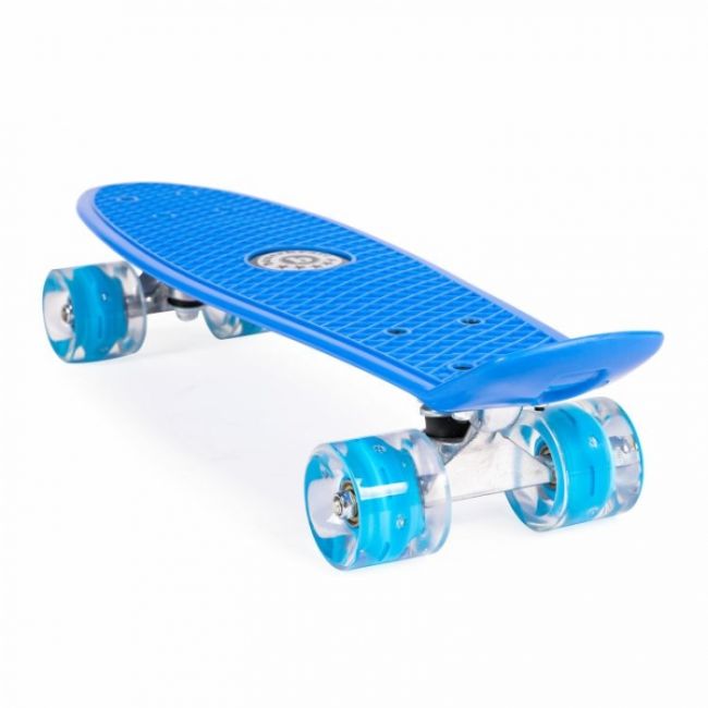 Penny board pentru copii cu lumini led - albastru edeedig-193