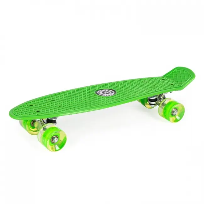 Penny board pentru copii cu lumini led - verde edeedig-185