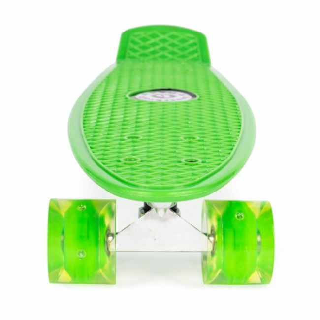 Penny board pentru copii cu lumini led - verde edeedig-185