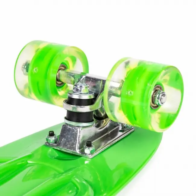 Penny board pentru copii cu lumini led - verde edeedig-185