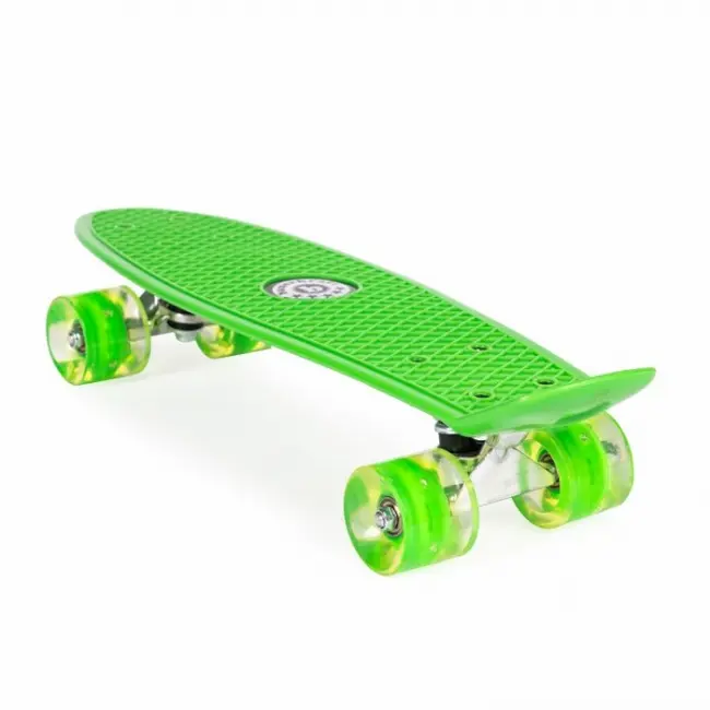 Penny board pentru copii cu lumini led - verde edeedig-185