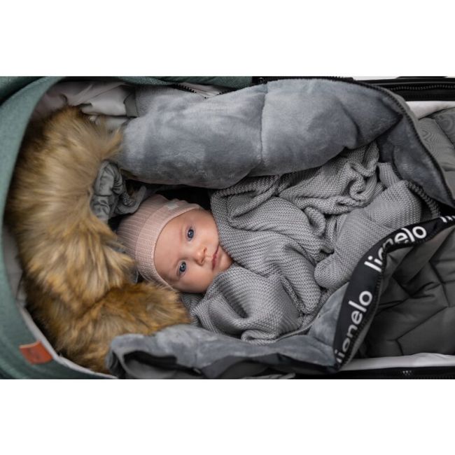 Sac de iarna, Lionelo, Frode, Pentru carucior, 90x45 cm, Impermeabil, Universal, Negru BYNLO-FRODE_BLACK_CARBON