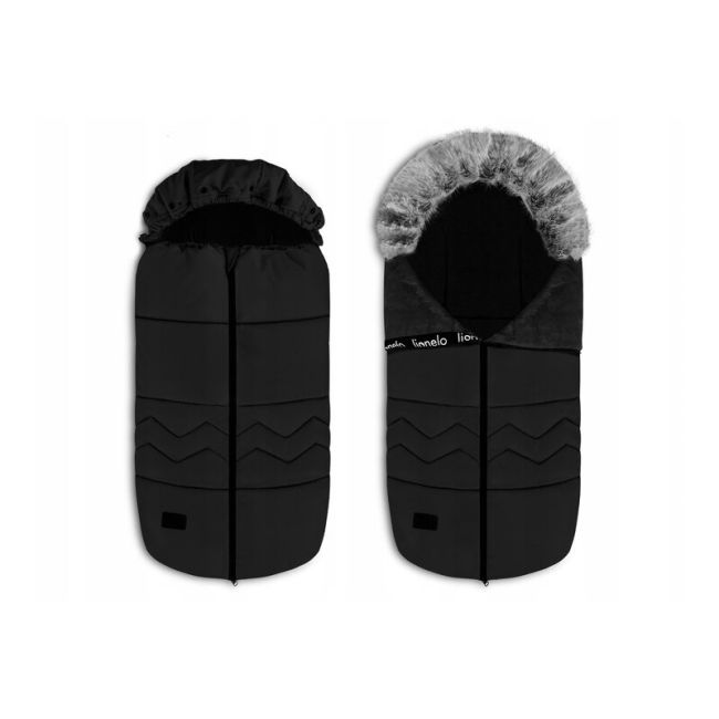 Sac de iarna, Lionelo, Frode, Pentru carucior, 90x45 cm, Impermeabil, Universal, Negru BYNLO-FRODE_BLACK_CARBON